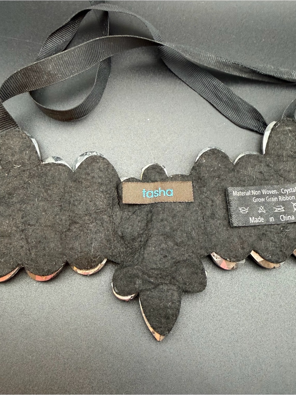 Gorgeous! Tasha Smoky Crystal Statement Bib Necklace - Picture 6 of 10